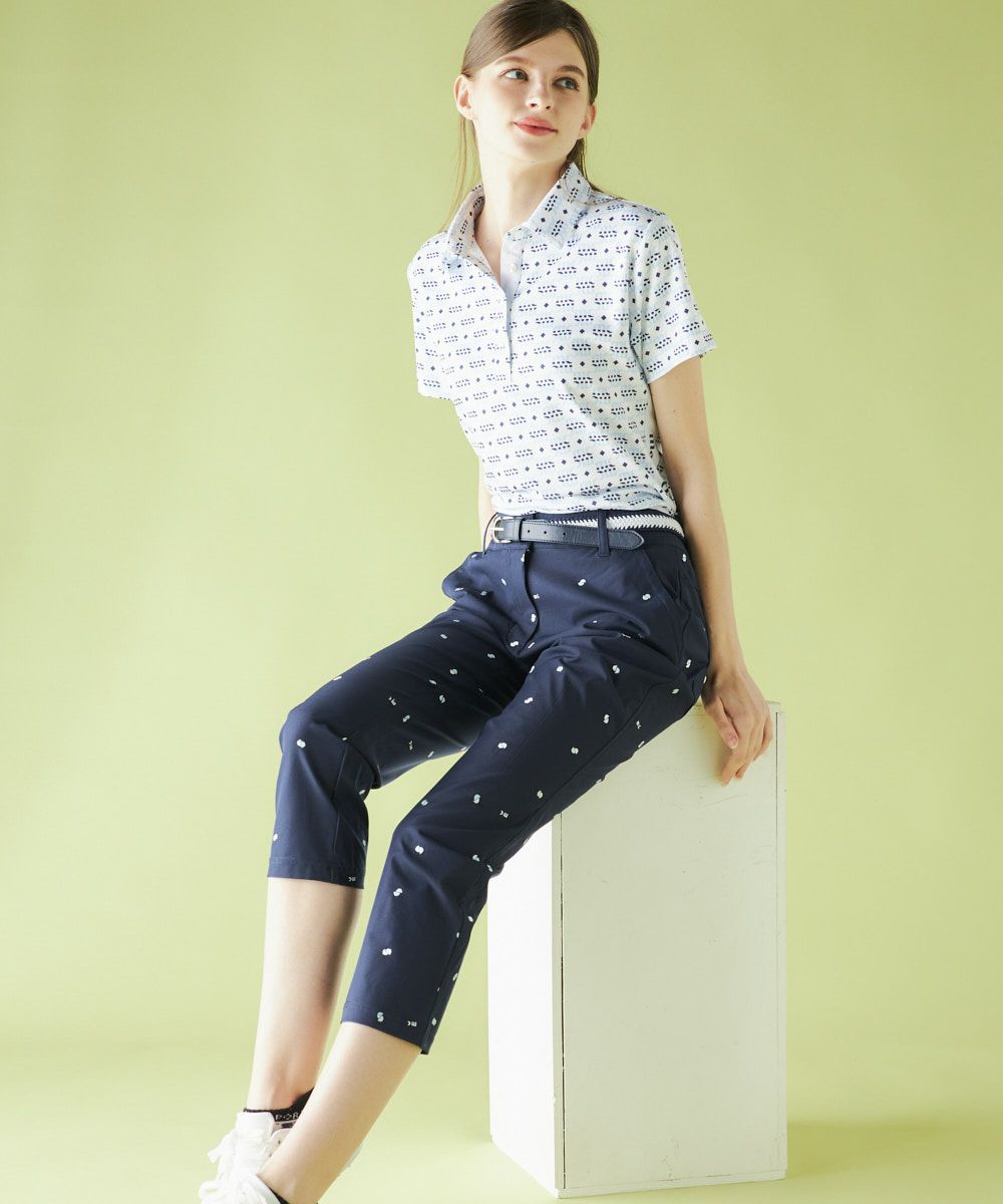 marie claire SPORT の  レディース ゴルフ ロングパンツ 総柄
