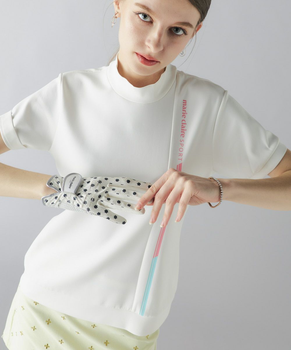 marie claire SPORT の  レディース ゴルフ 半袖ハイネック