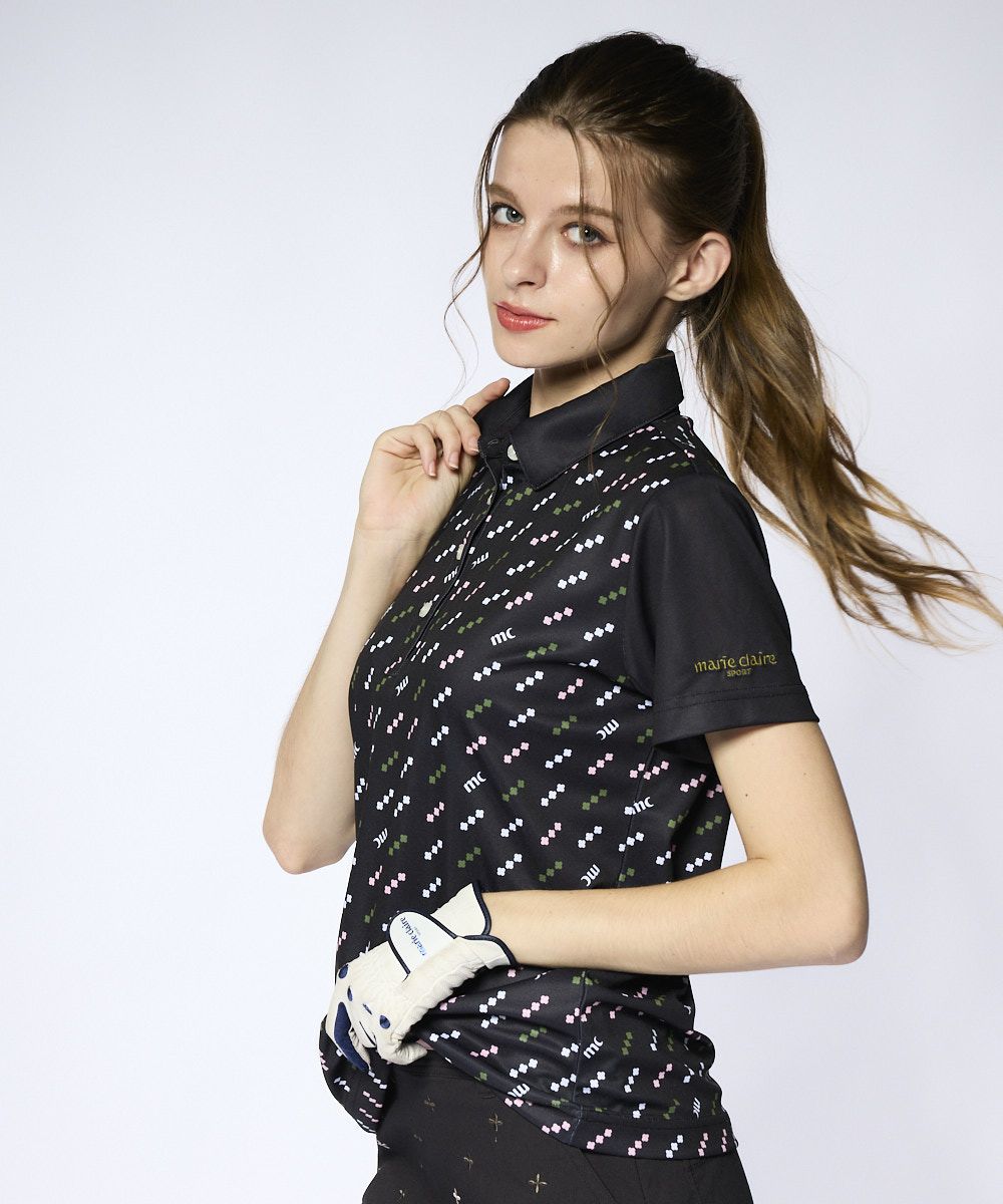 marie claire SPORT の  レディース ゴルフ 半袖シャツ 総柄