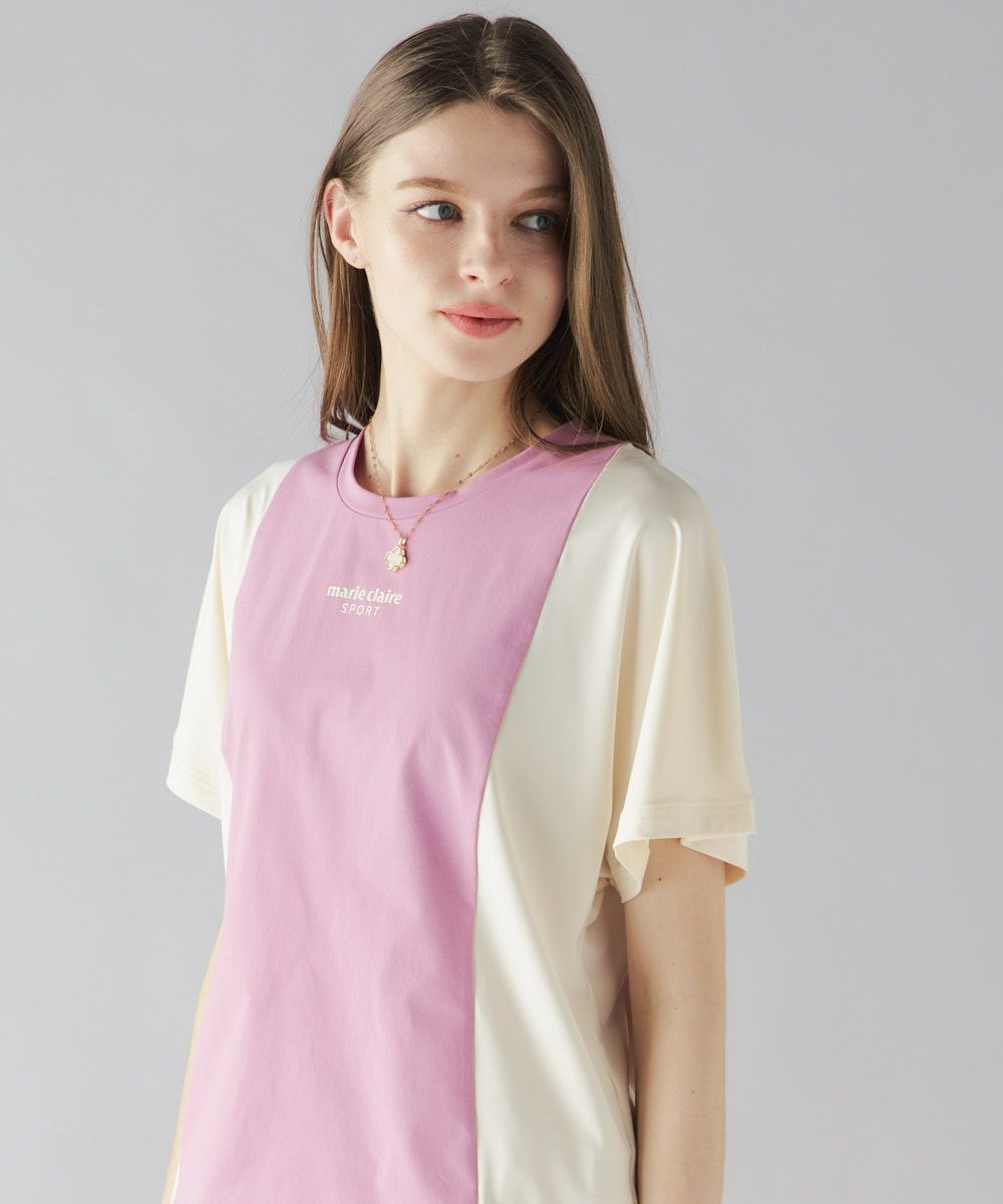 marie claire SPORT の  レディース トレーニング  半袖Tシャツ
