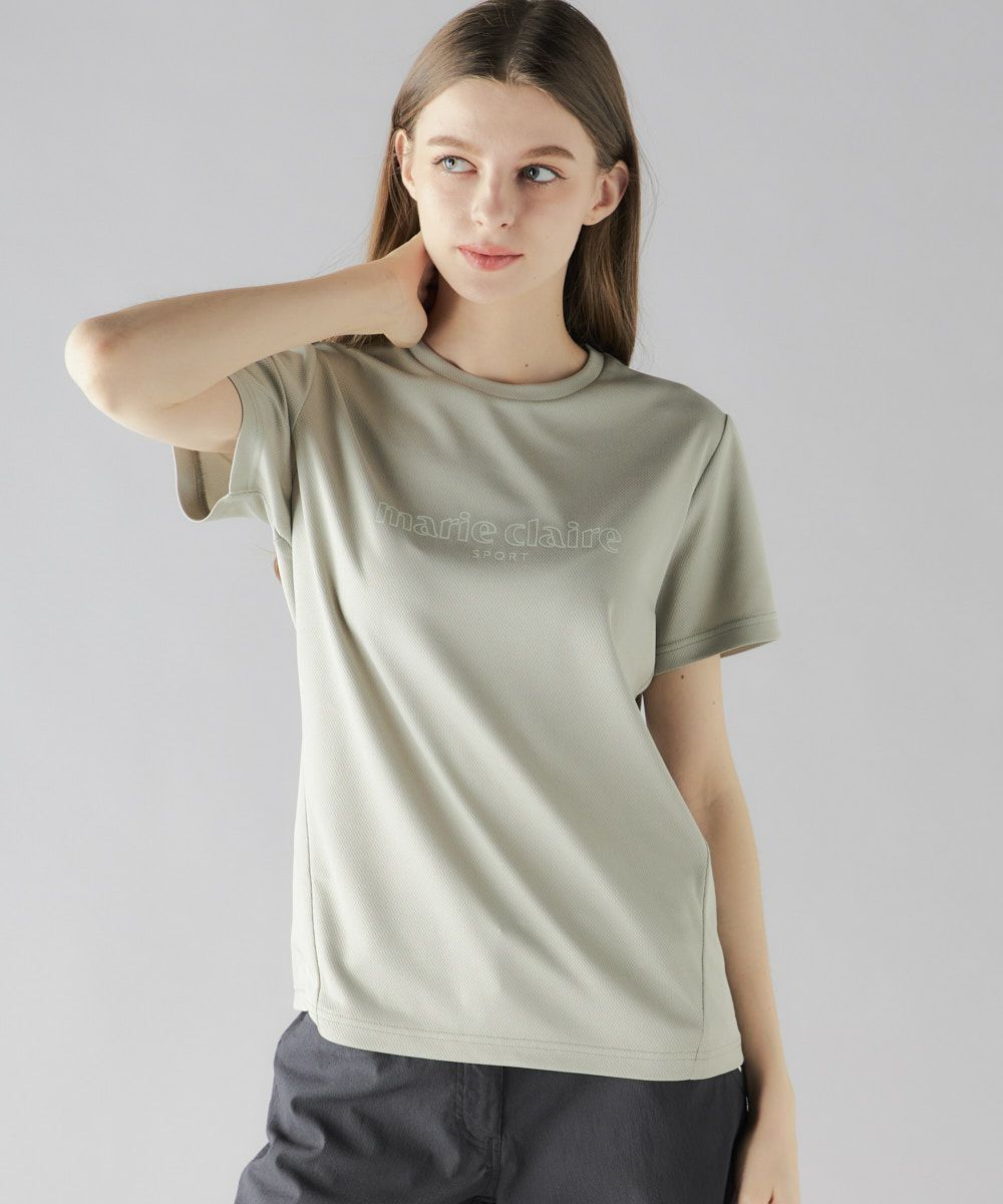 marie claire SPORT の  レディース トレーニング  半袖Tシャツ