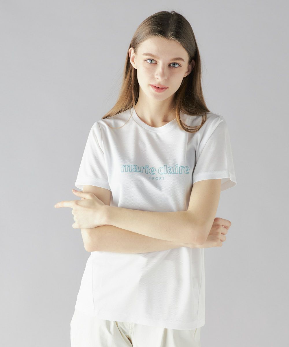 marie claire SPORT の  レディース トレーニング  半袖Tシャツ