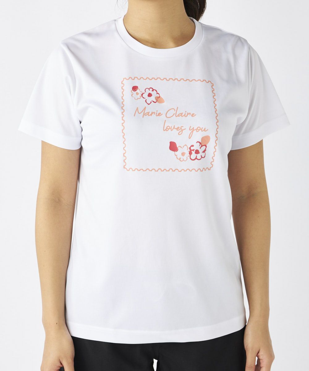 marie claire SPORT の  レディース トレーニング  半袖Tシャツ