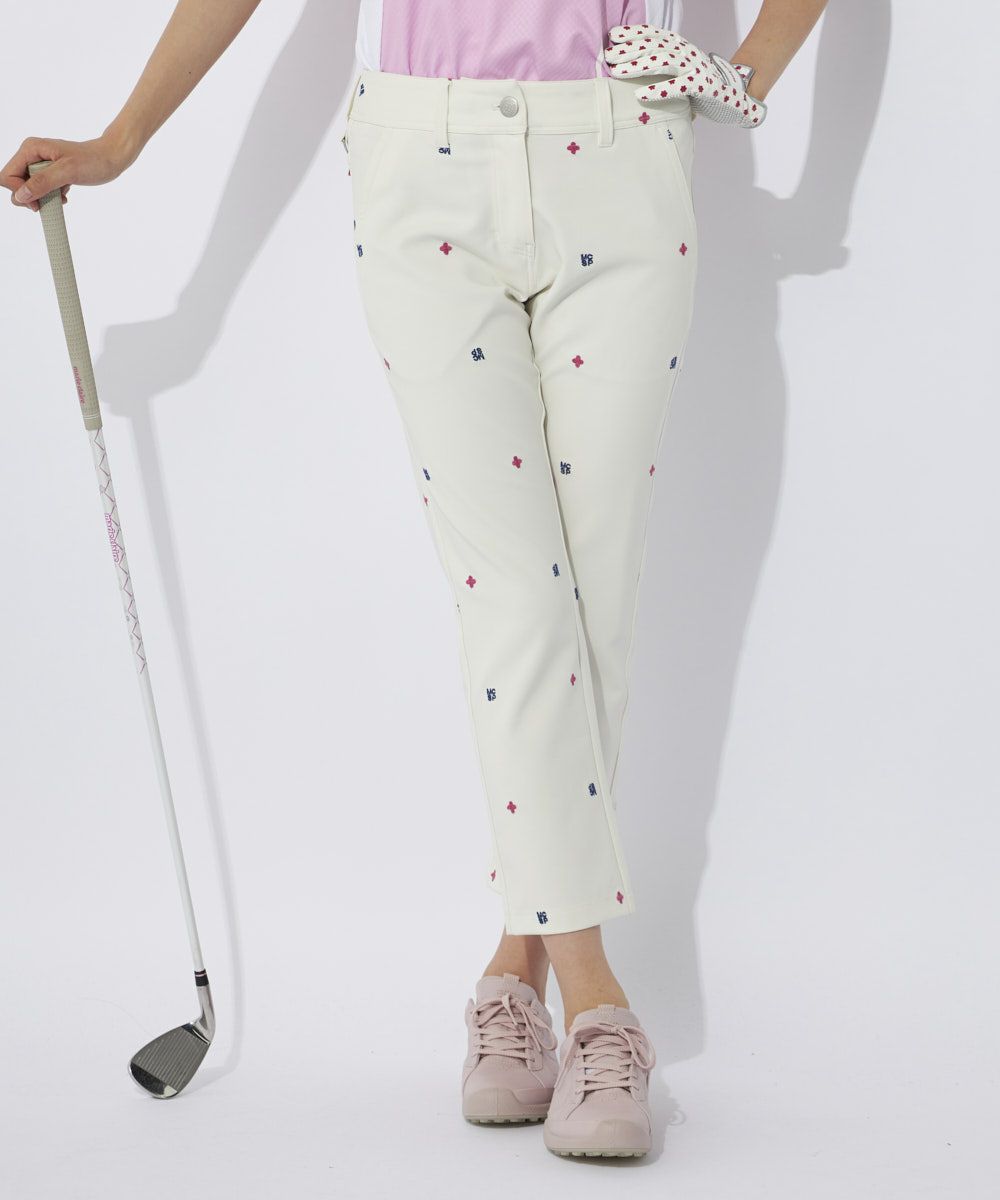 marie claire SPORT の  レディース ゴルフ ロングパンツ 総柄