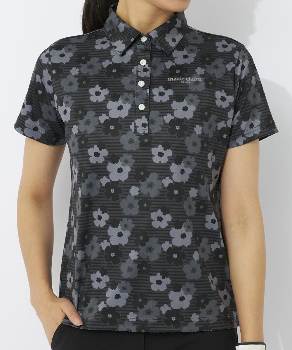 marie claire SPORT の  レディース ゴルフ 半袖シャツ 総柄