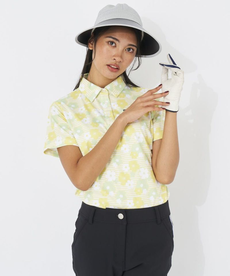 marie claire SPORT の  レディース ゴルフ 半袖シャツ 総柄