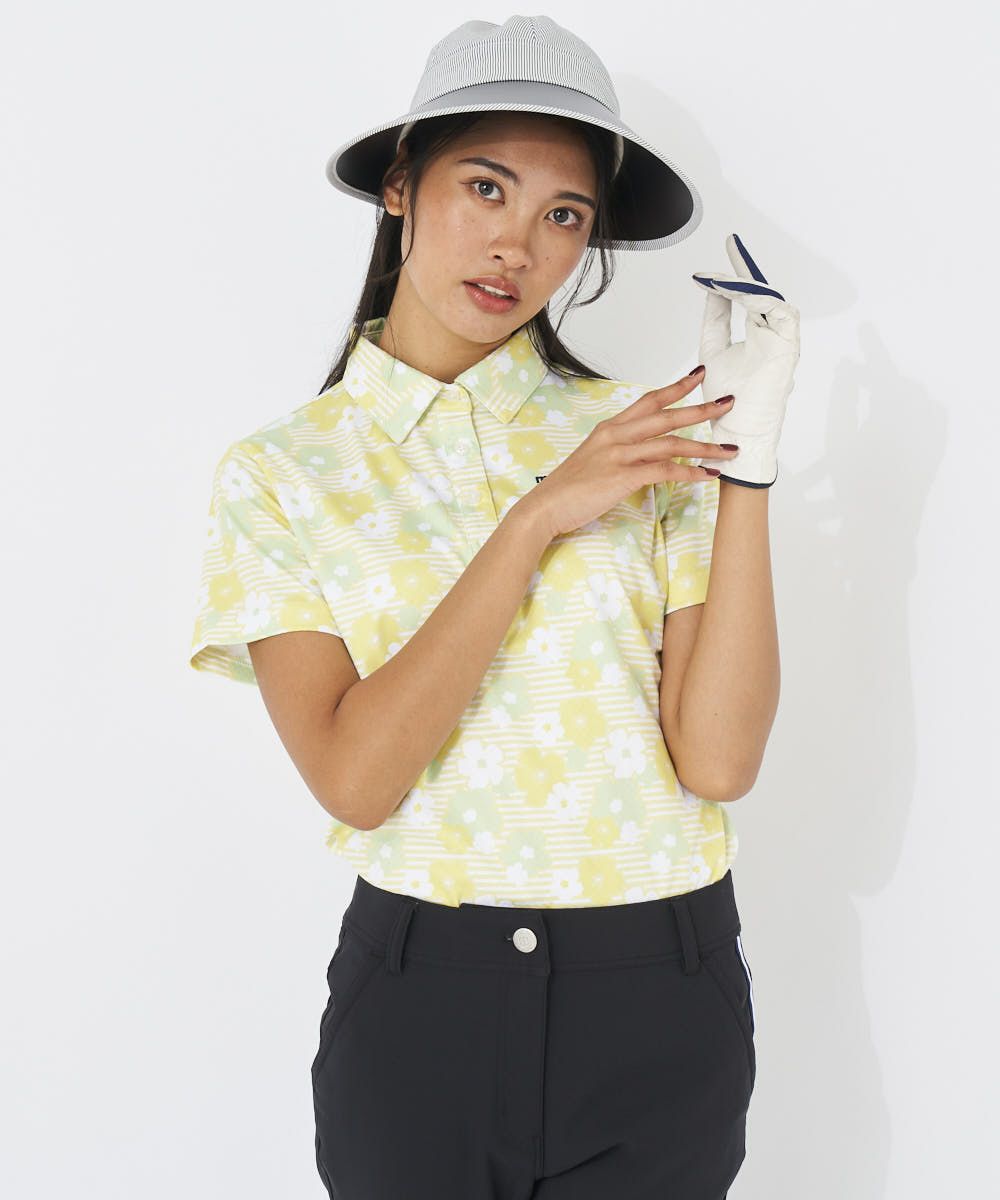 marie claire SPORT の  レディース ゴルフ 半袖シャツ 総柄