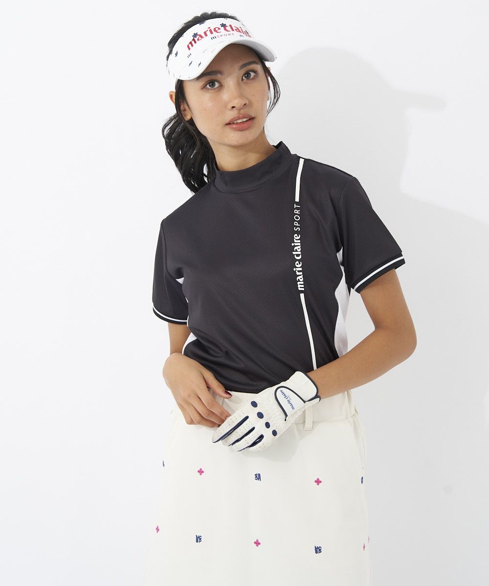 marie claire SPORT の  レディース ゴルフ 半袖ハイネック