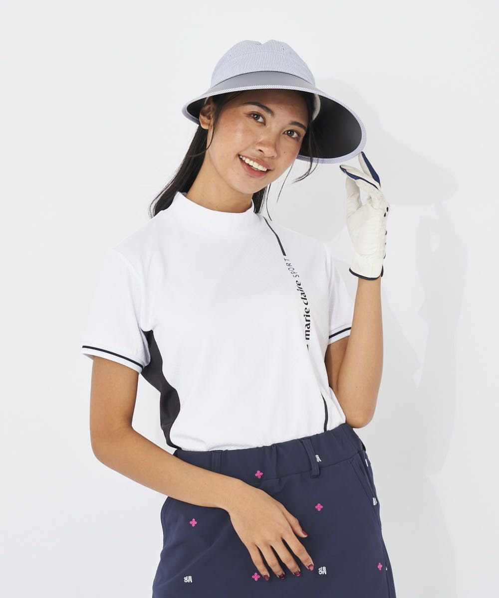 marie claire SPORT の  レディース ゴルフ 半袖ハイネック