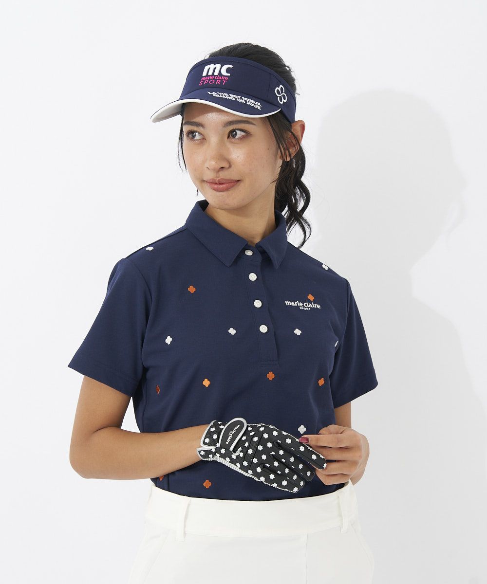 marie claire SPORT の  レディース ゴルフ 半袖シャツ 総柄
