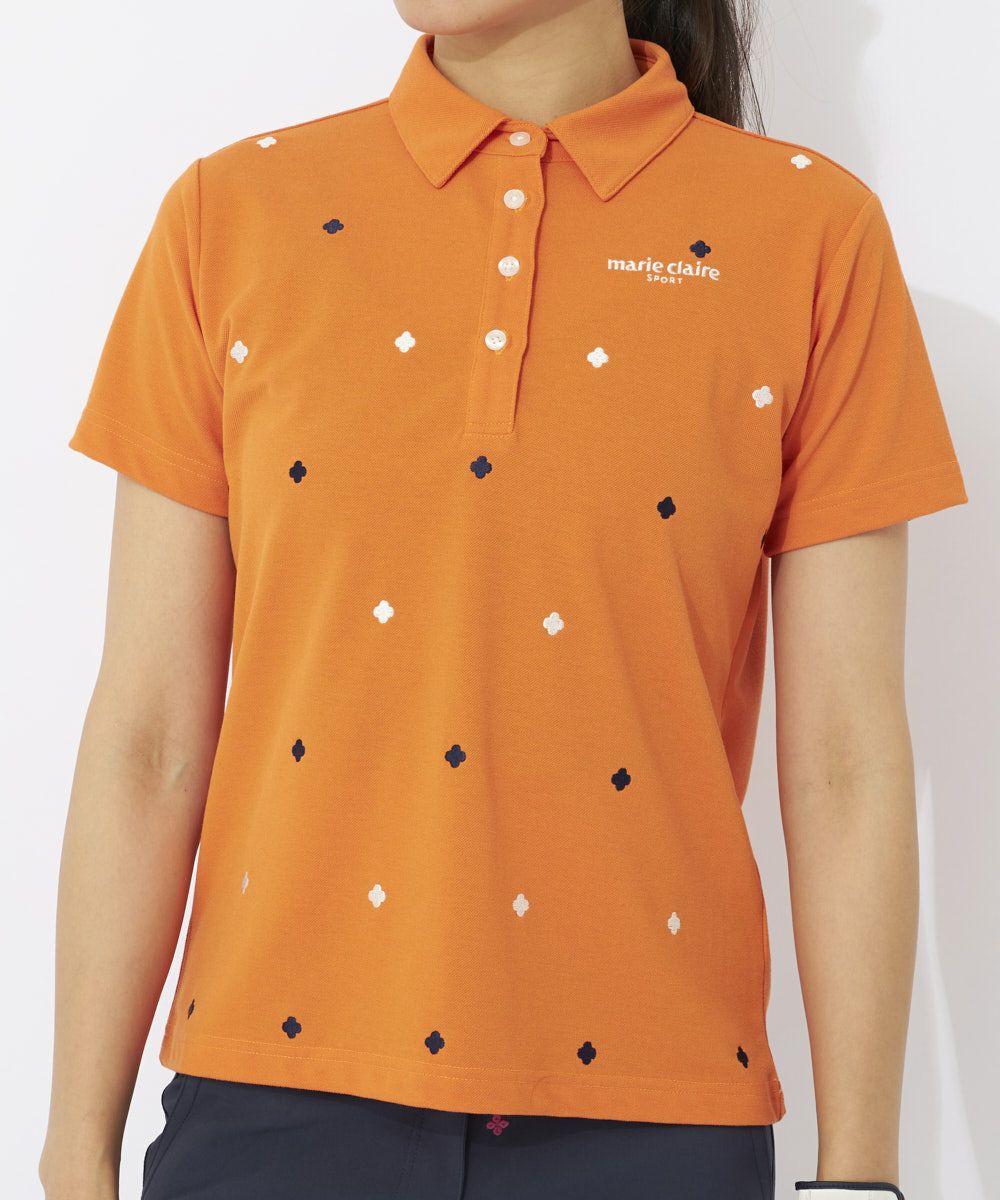 marie claire SPORT の  レディース ゴルフ 半袖シャツ 総柄