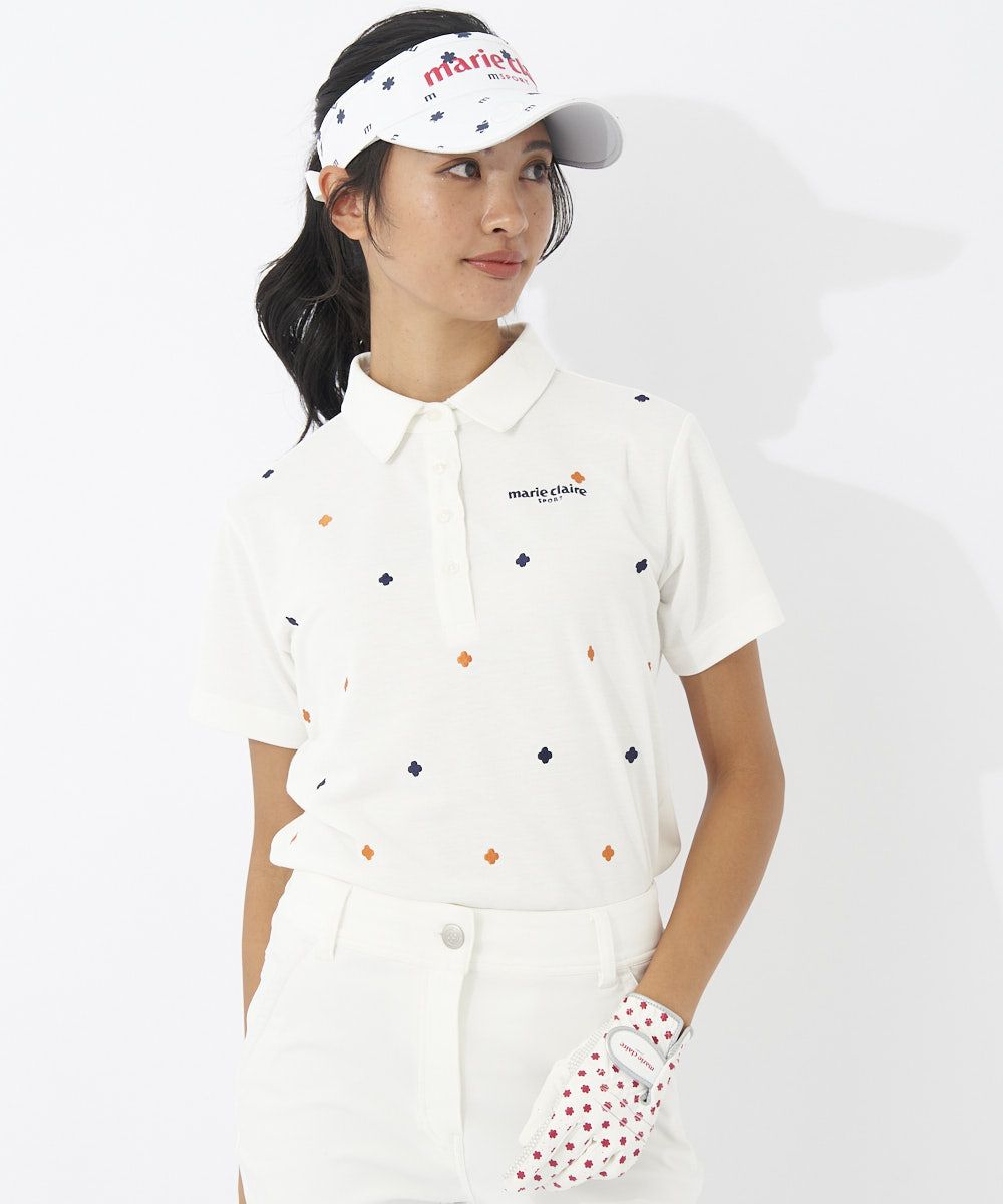 marie claire SPORT の  レディース ゴルフ 半袖シャツ 総柄