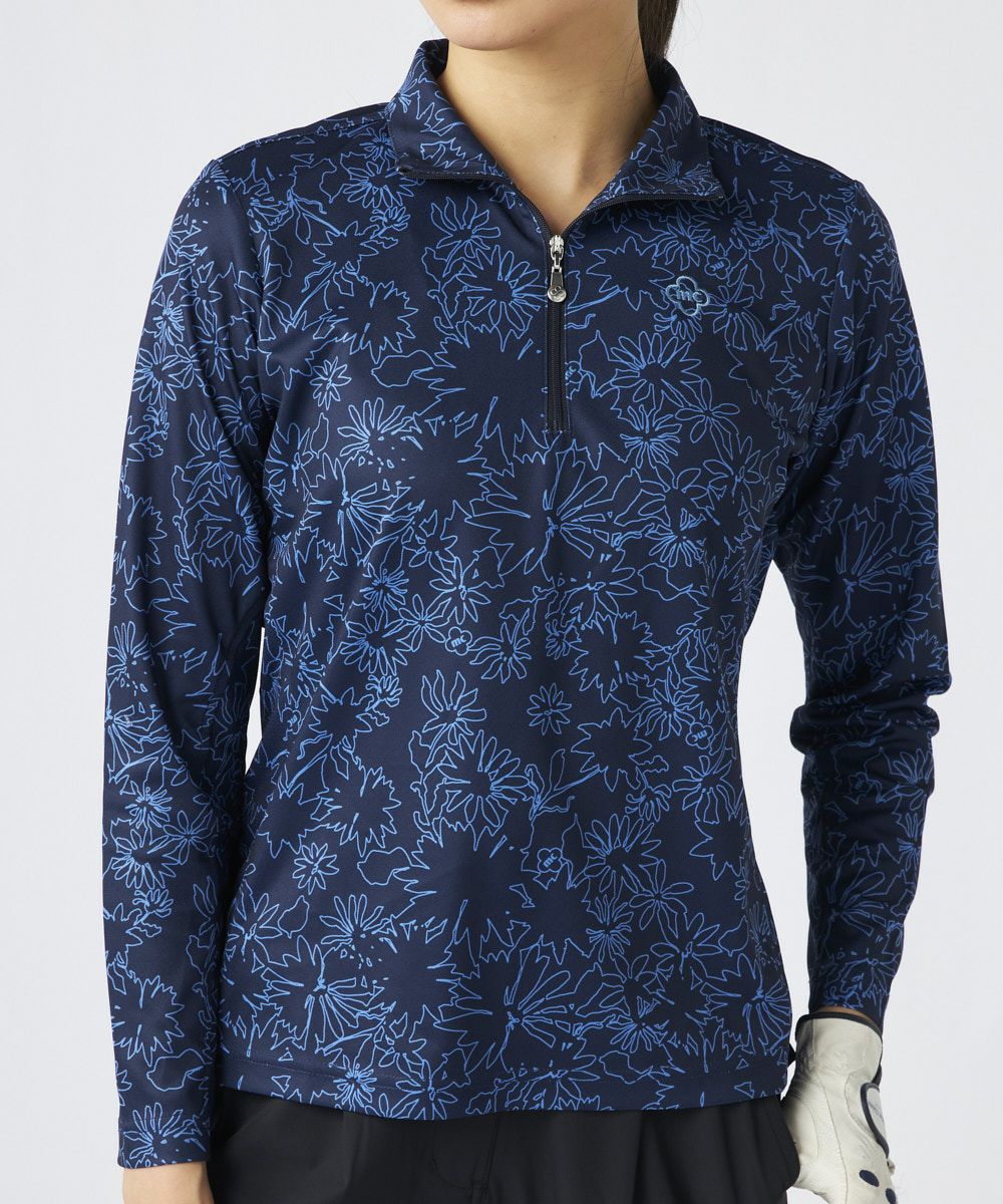 marie claire SPORT の  レディース ゴルフ 長袖シャツ 総柄