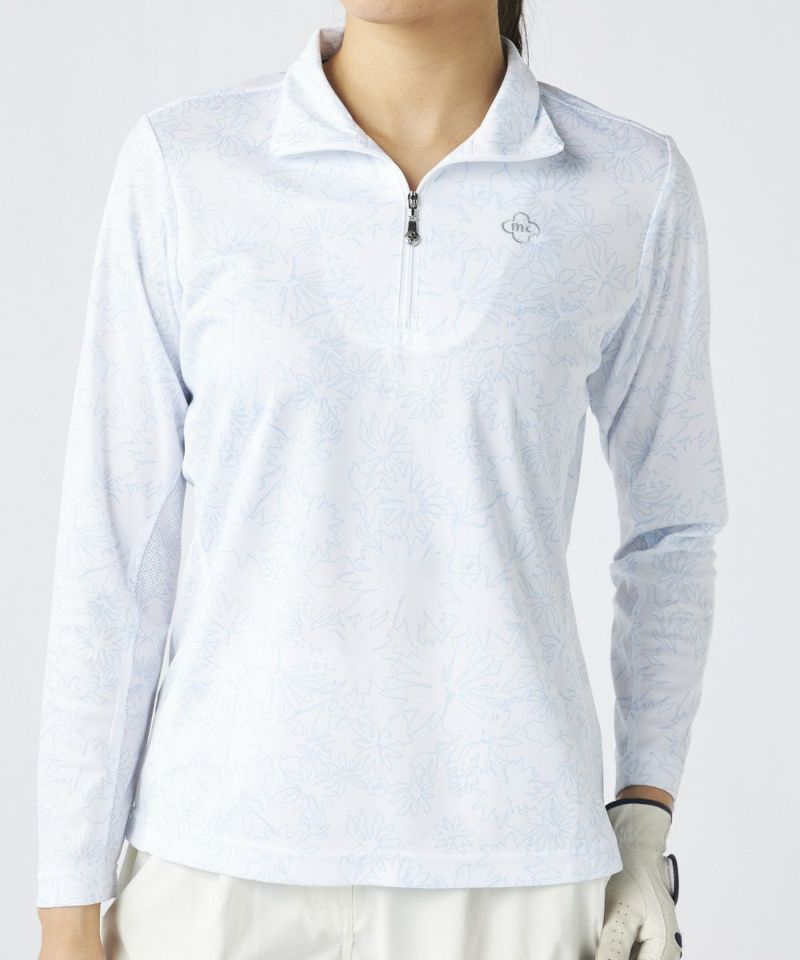 marie claire SPORT の  レディース ゴルフ 長袖シャツ 総柄