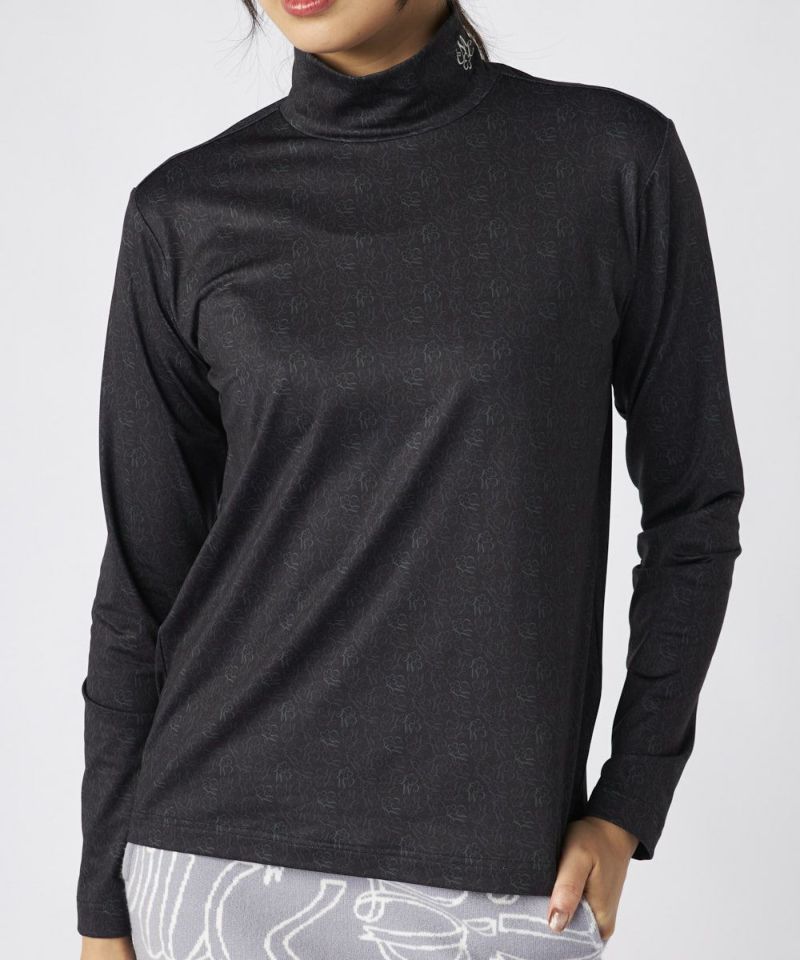 marie claire SPORT の  レディース ゴルフ 長袖ハイネック 総柄