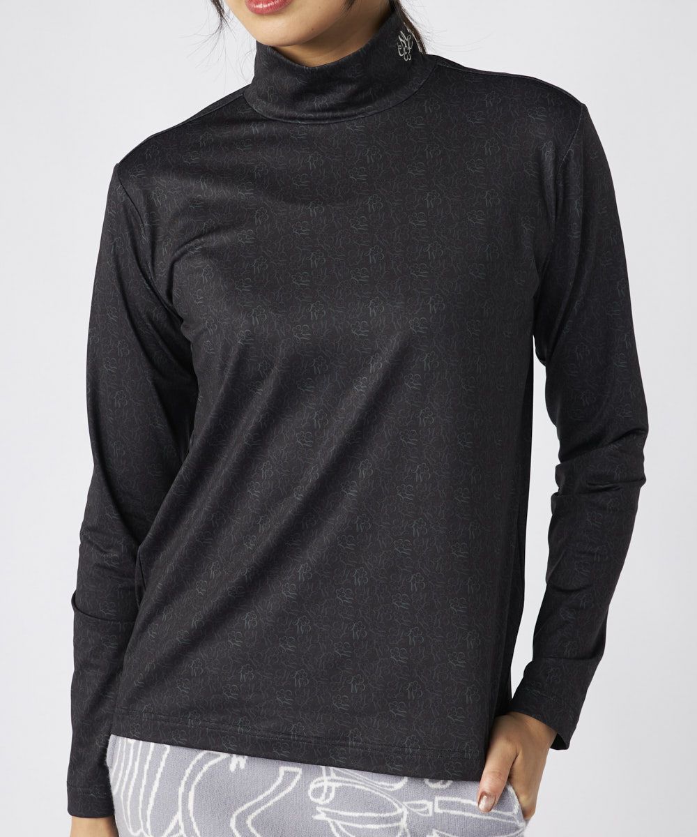 marie claire SPORT の  レディース ゴルフ 長袖ハイネック 総柄