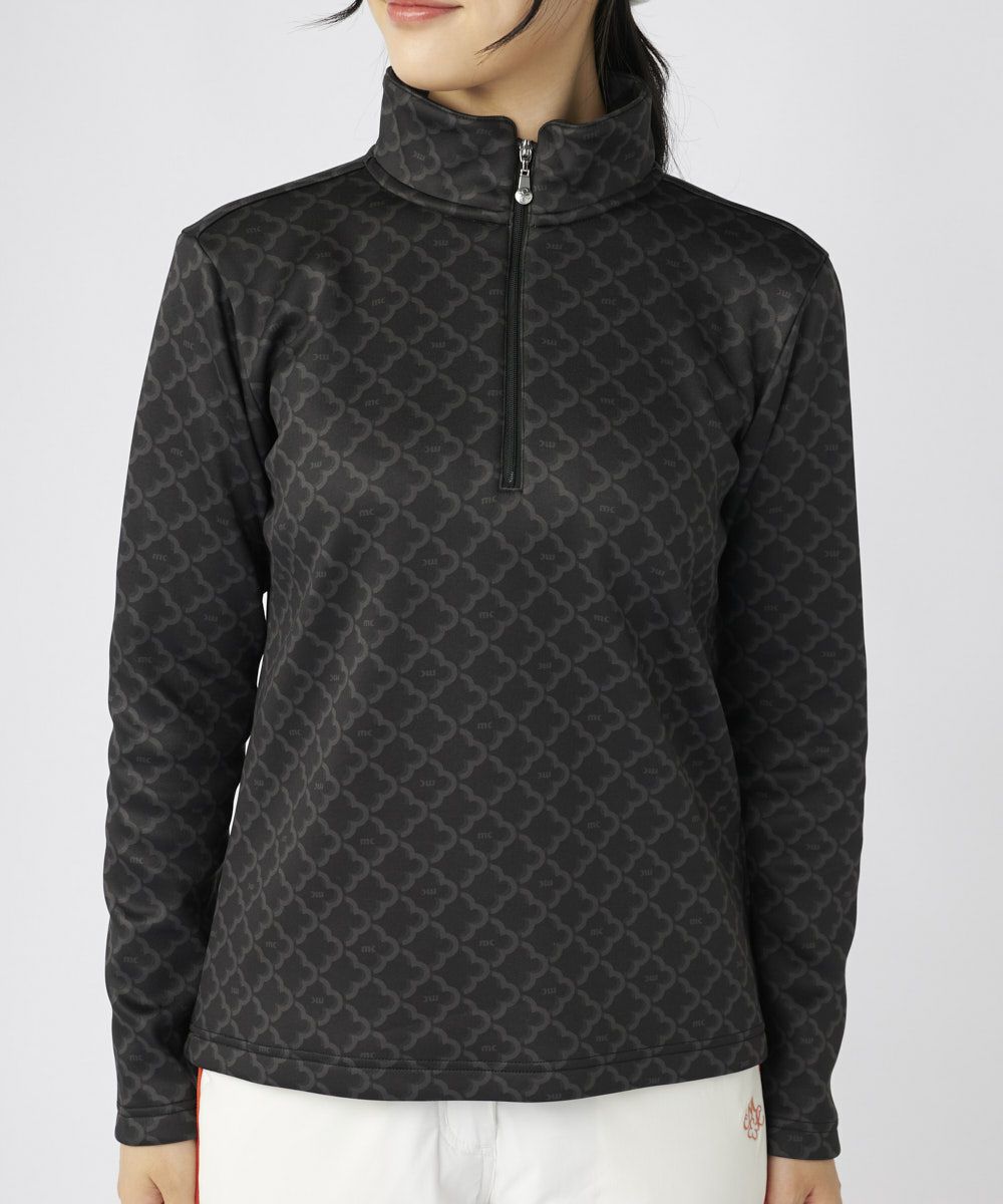 marie claire SPORT の  レディース ゴルフ 長袖ハイネック 総柄